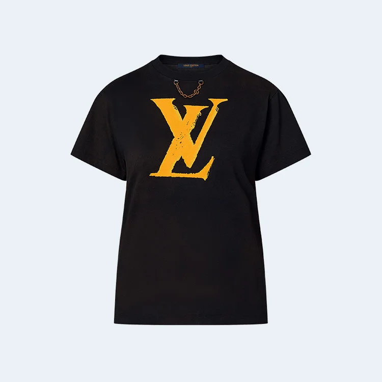 루이비통 그래픽 LV 프린트 티셔츠