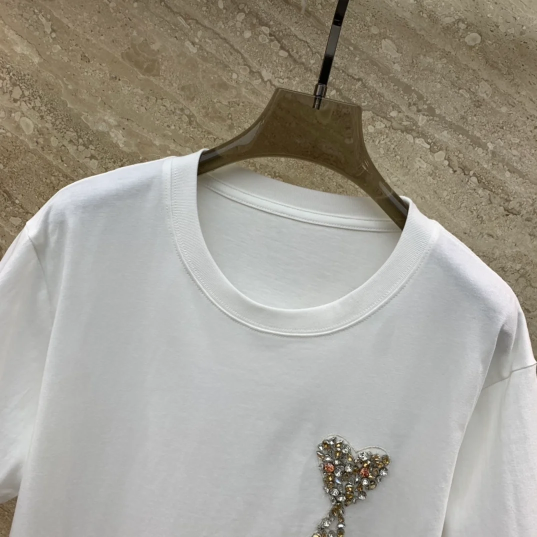 아미 파리 Adc 엠브로이더리 티셔츠 화이트