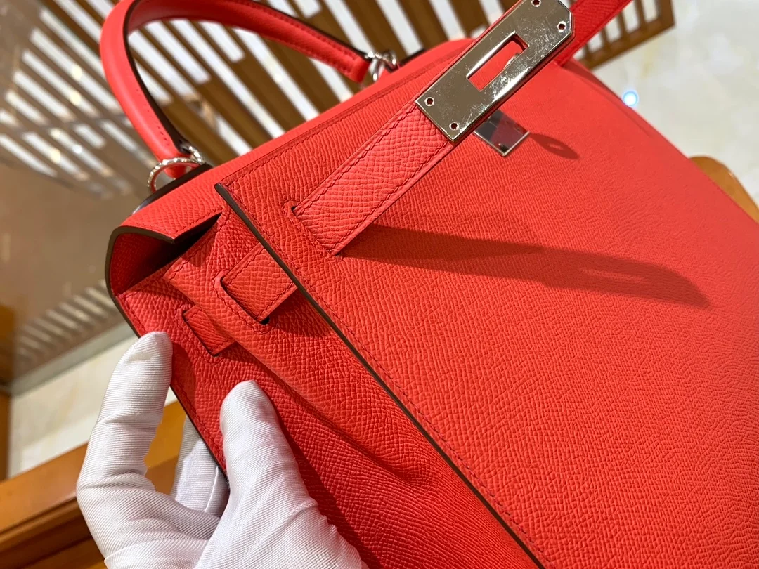 에르메스 켈리 28 셀리에 텍사스 핑크 실버 하드웨어 (100% HAND MADE)