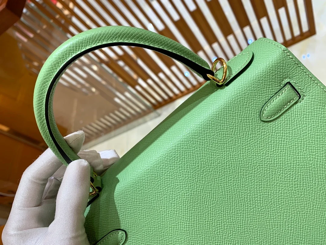 에르메스 켈리 25 셀리에 아보카도 그린 골드 하드웨어 (100% HAND MADE)