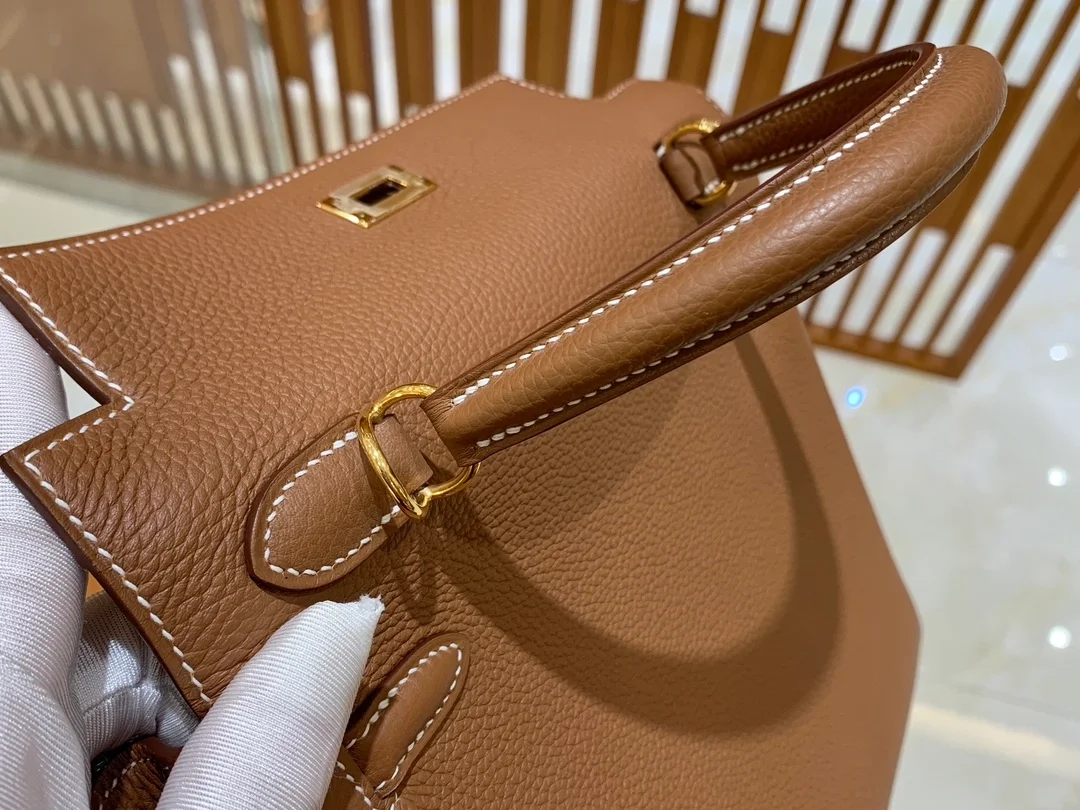 에르메스 켈리 25 르투르네 골드 브라운 골드 하드웨어 (100% HAND MADE)