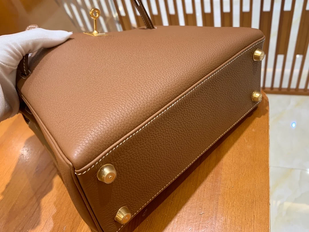 에르메스 켈리 25 르투르네 골드 브라운 골드 하드웨어 (100% HAND MADE)