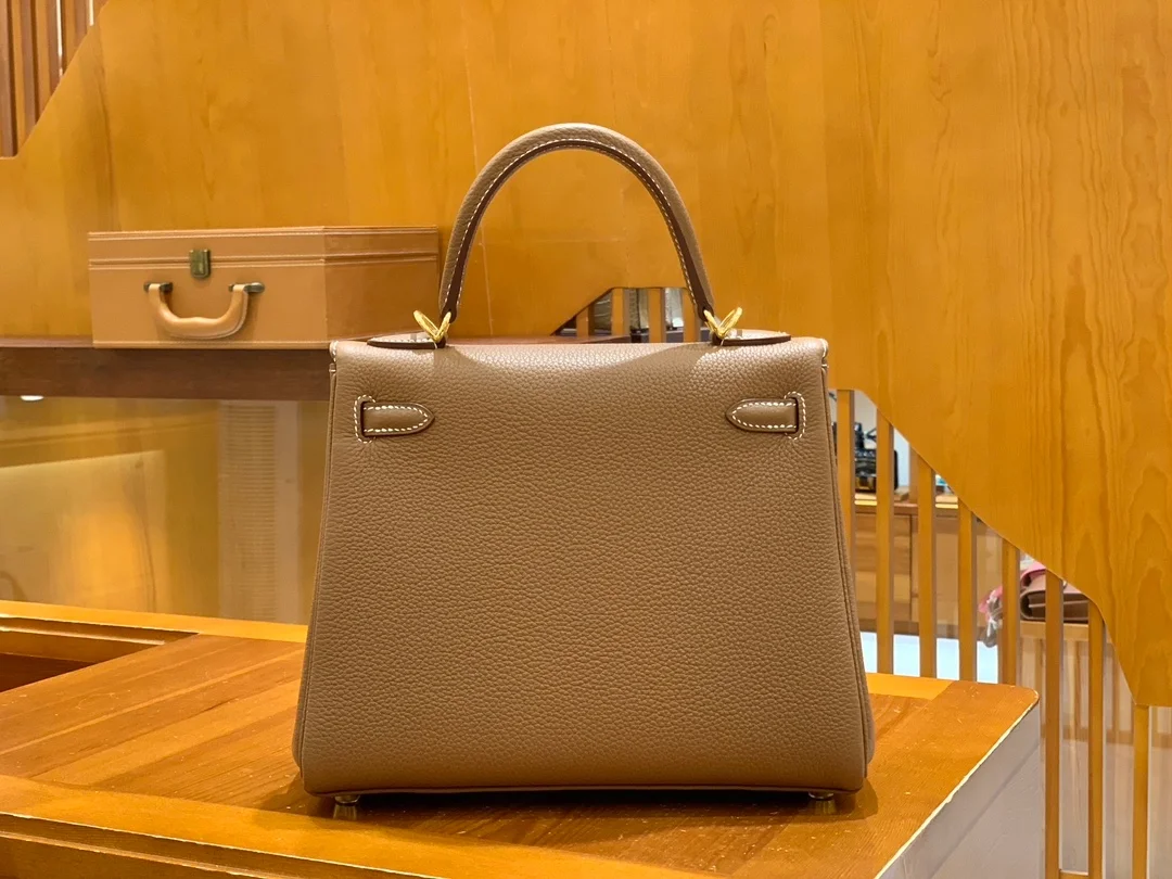 에르메스 켈리 25 르투르네 골드 브라운 골드 하드웨어 (100% HAND MADE)