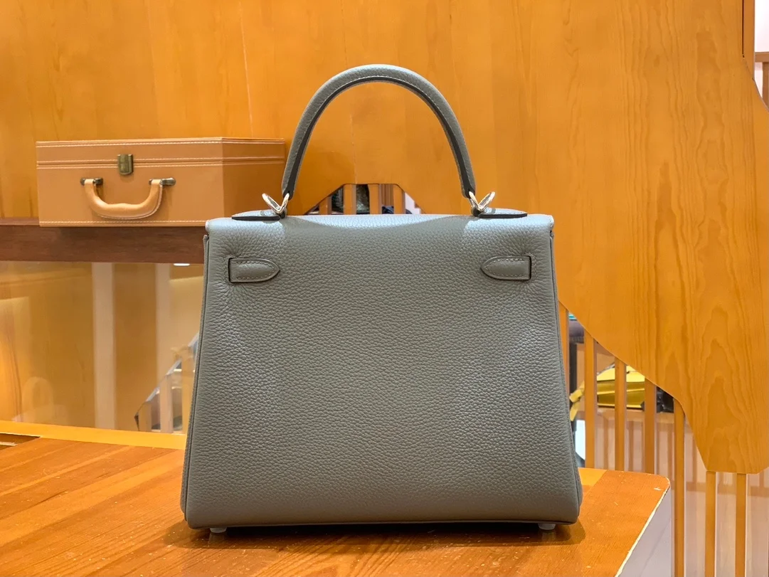에르메스 켈리 25 르투르네 퓨터 그레이 실버 하드웨어 (100% HAND MADE)