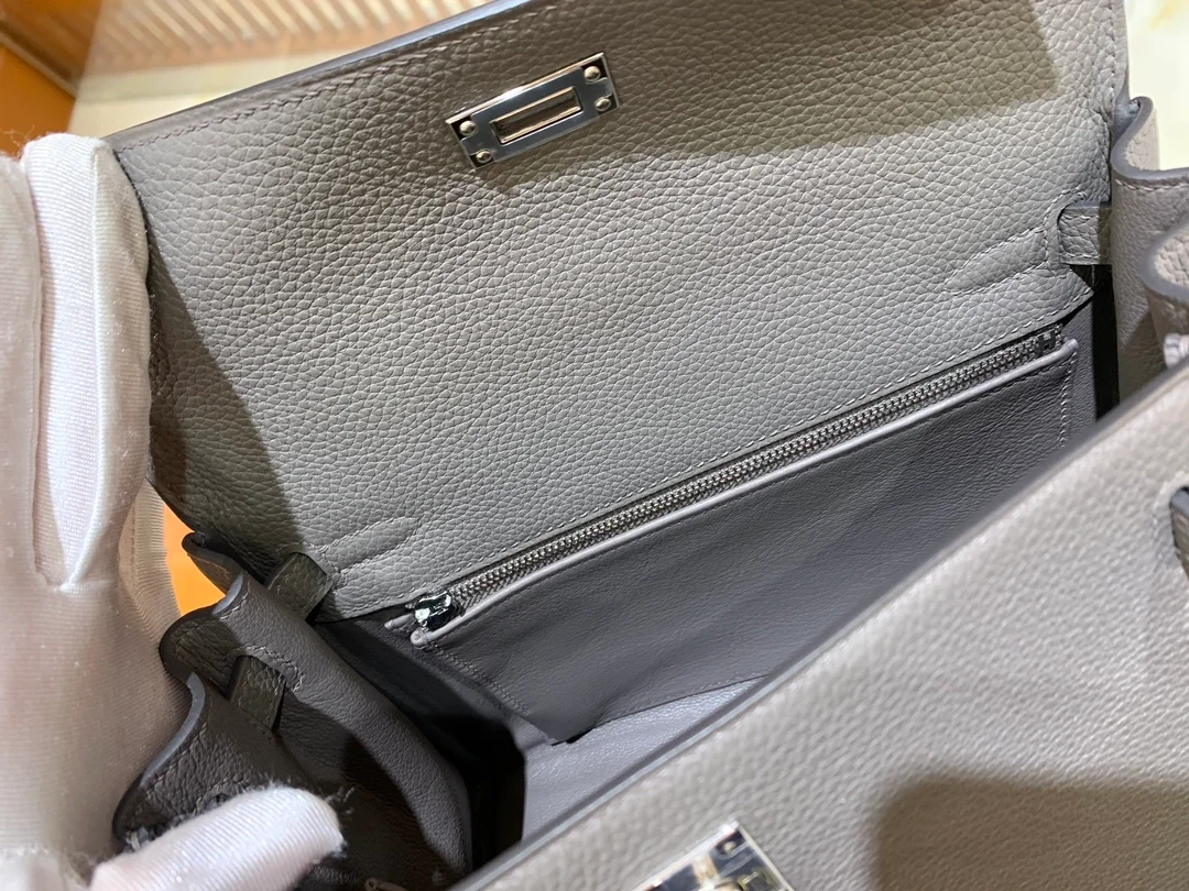 에르메스 켈리 25 르투르네 퓨터 그레이 실버 하드웨어 (100% HAND MADE)