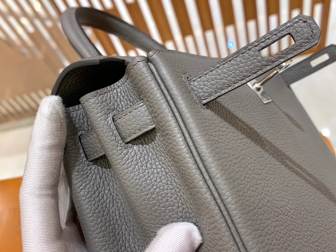 에르메스 켈리 25 르투르네 퓨터 그레이 실버 하드웨어 (100% HAND MADE)
