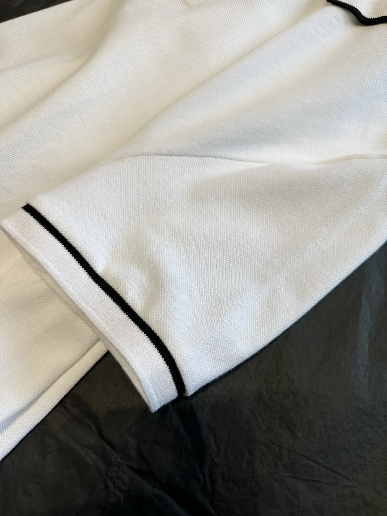 셀린느 코튼 피케 클래식 폴로 셔츠 화이트