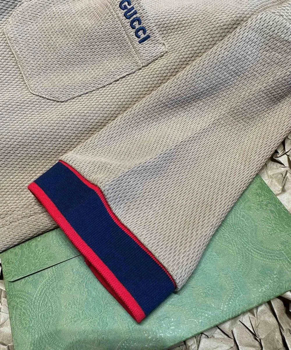 구찌 버튼 반소매 폴로 셔츠