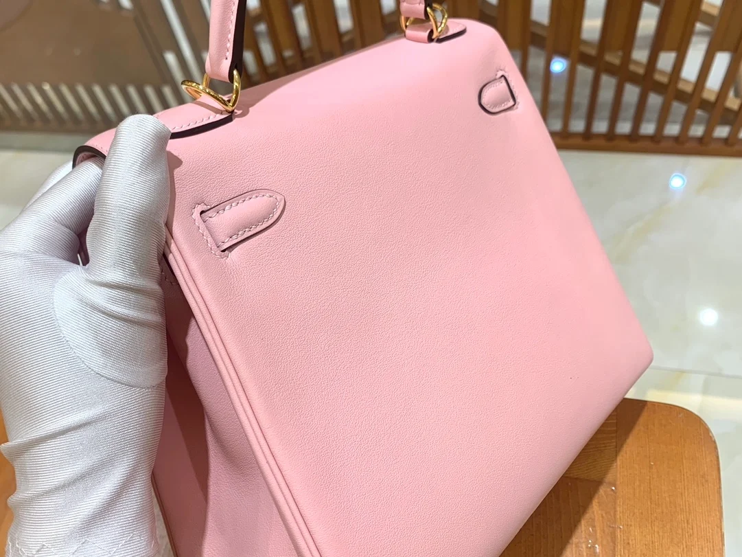 에르메스 켈리 25 르투르네 스위프트 사쿠라 핑크 골드 하드웨어 (100% HAND MADE)