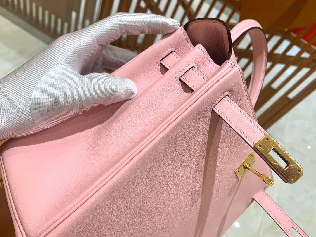 에르메스 켈리 25 르투르네 스위프트 사쿠라 핑크 골드 하드웨어 (100% HAND MADE)