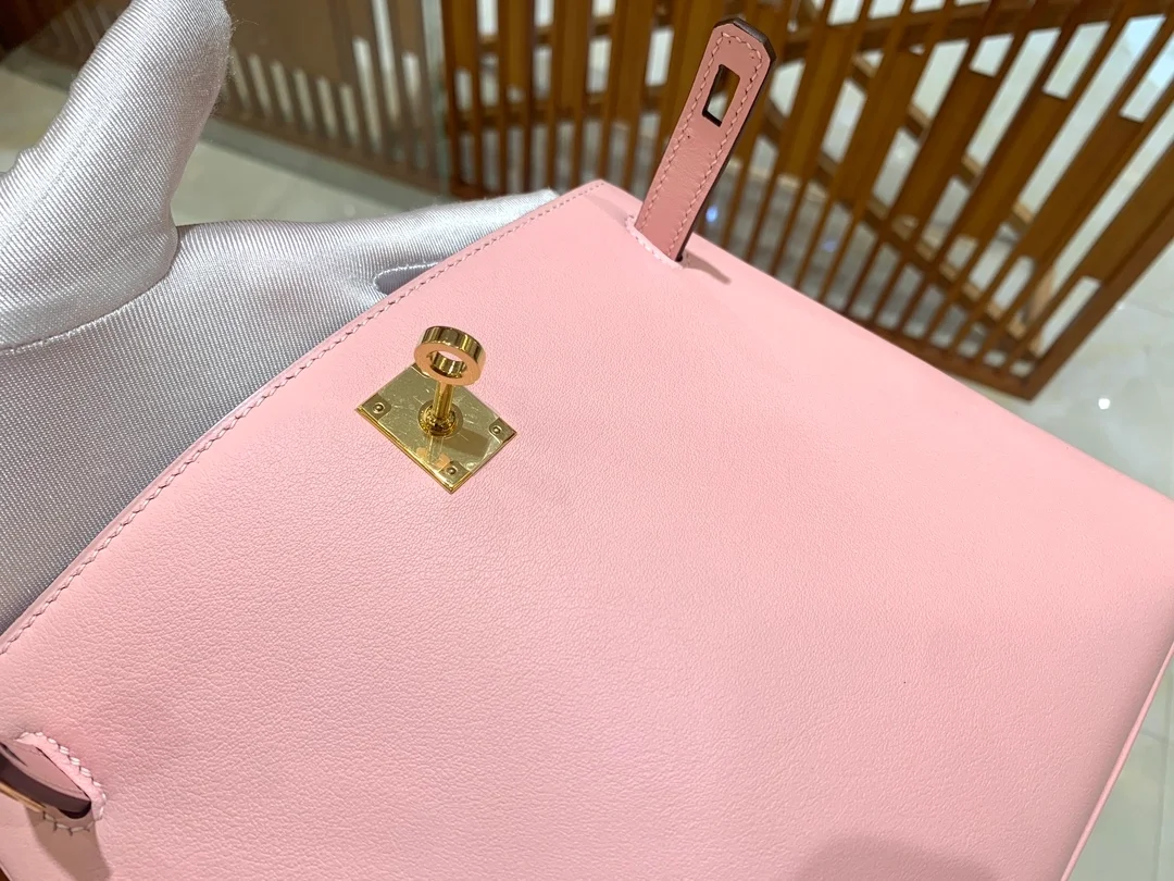 에르메스 켈리 25 르투르네 스위프트 사쿠라 핑크 골드 하드웨어 (100% HAND MADE)