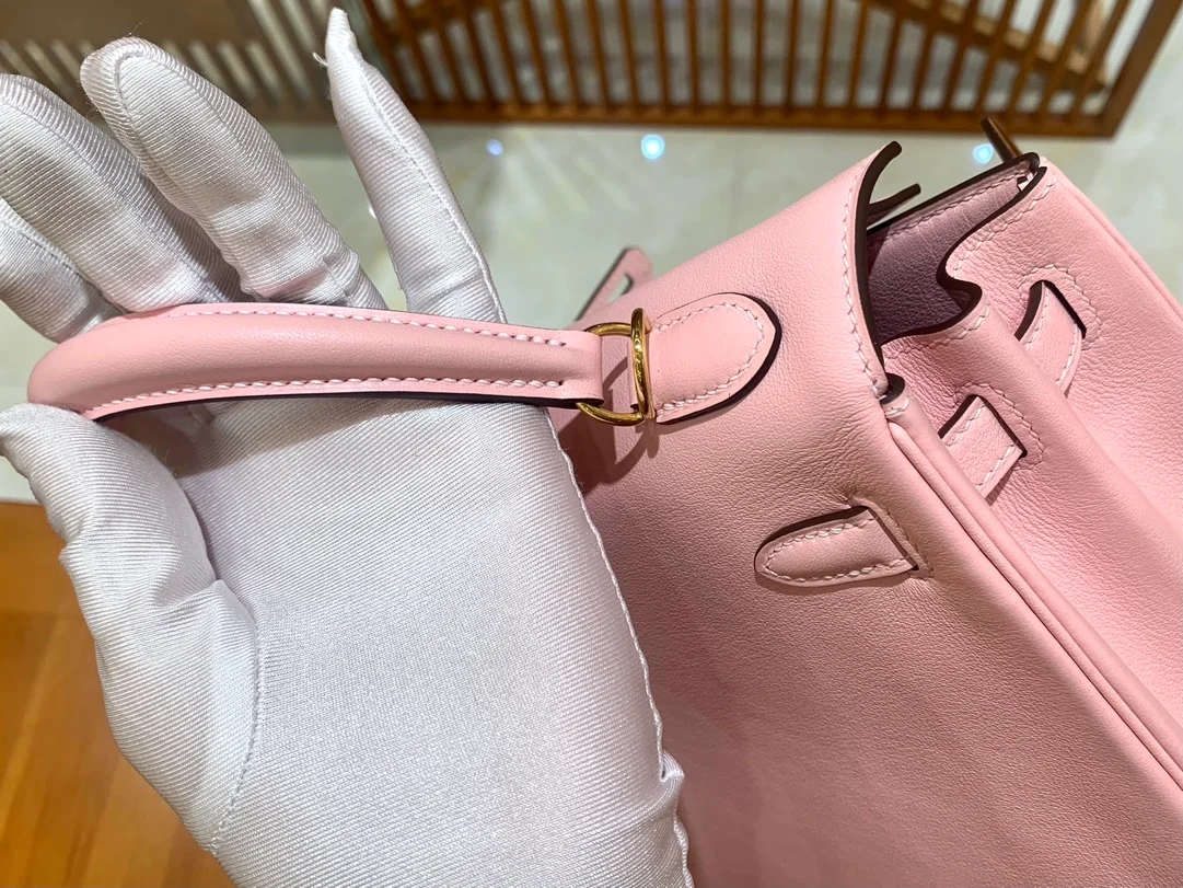 에르메스 켈리 25 르투르네 스위프트 사쿠라 핑크 골드 하드웨어 (100% HAND MADE)