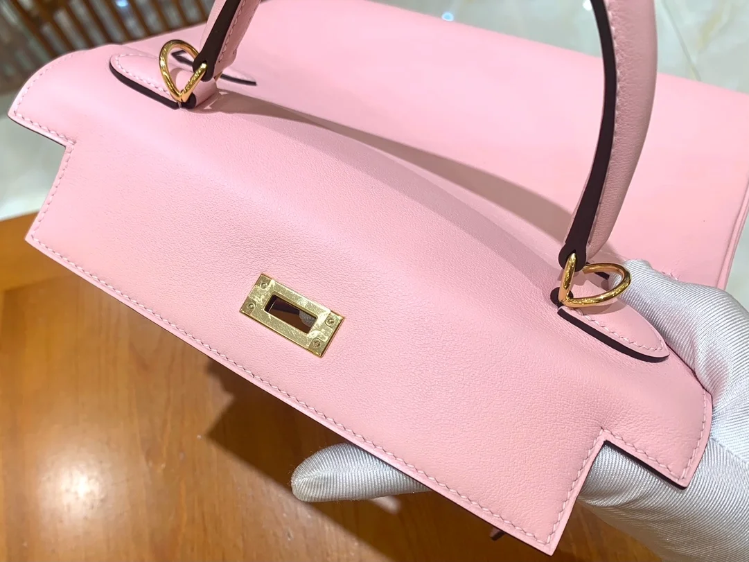 에르메스 켈리 25 르투르네 스위프트 사쿠라 핑크 골드 하드웨어 (100% HAND MADE)