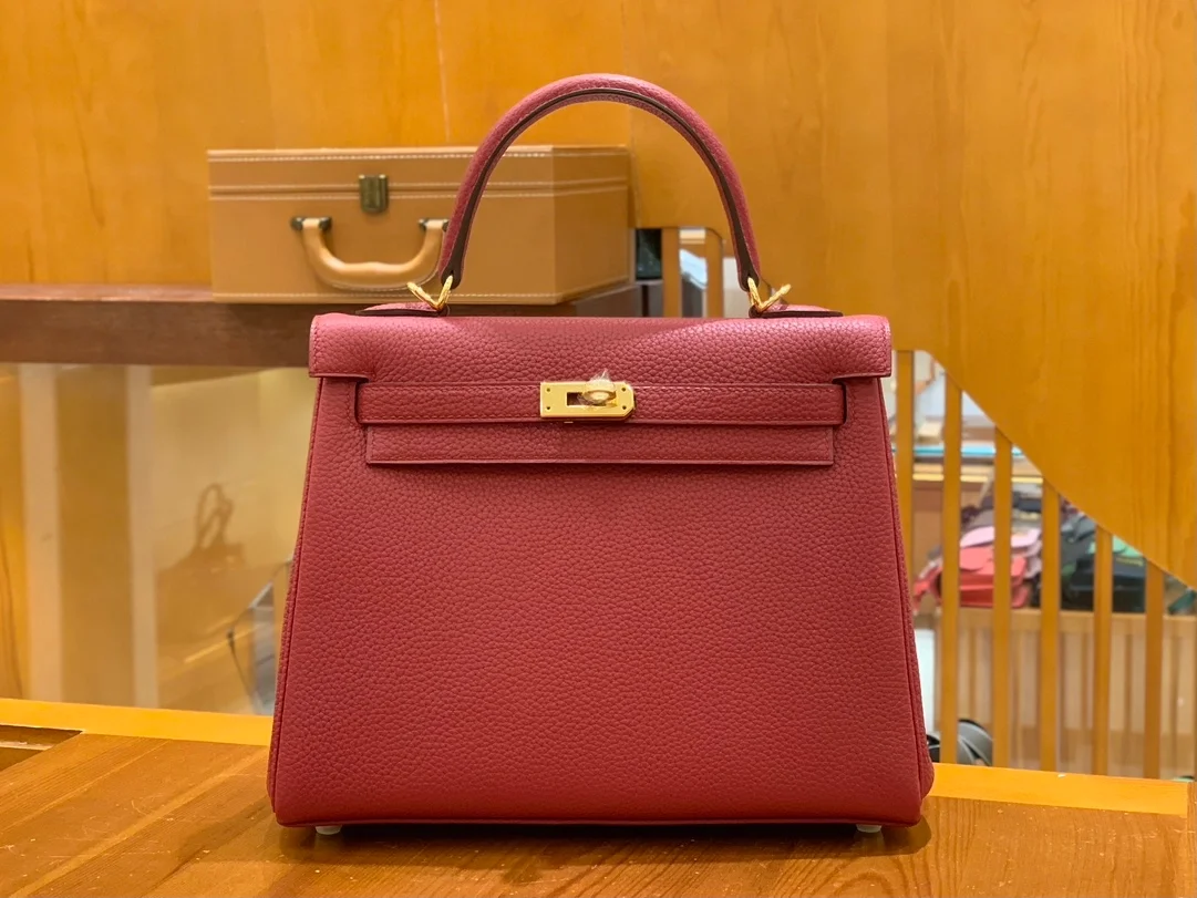에르메스 켈리 25 르투르네 석류 레드 골드 하드웨어 (100% HAND MADE)