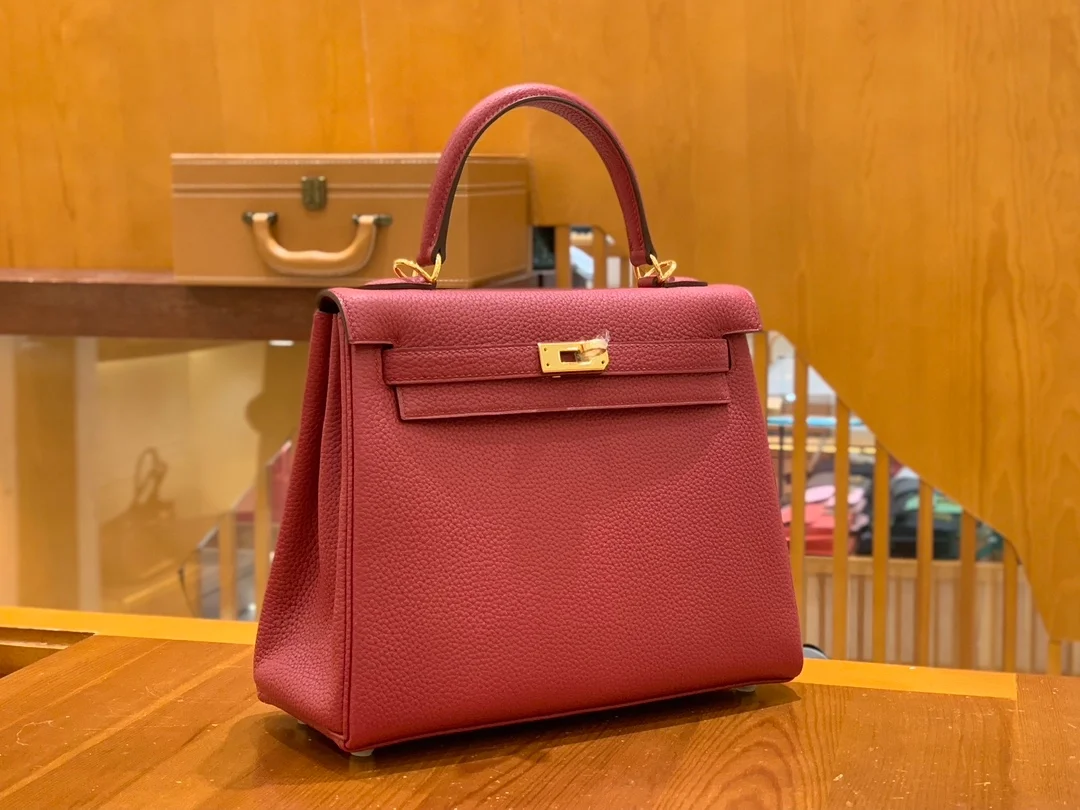 에르메스 켈리 25 르투르네 석류 레드 골드 하드웨어 (100% HAND MADE)
